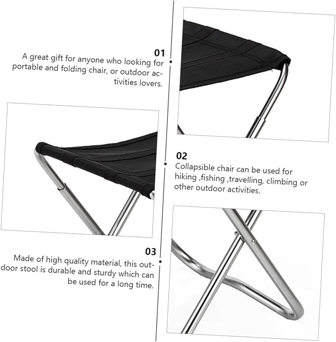 Zerodeko Folding Camp Stool Lightweight Sturdy Oxford Fishing Stool Portable Outdoor for Camping Hiking