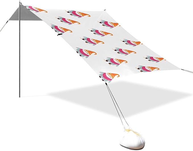 Christmas GnomeCamping Sun Shelters 9.2 x 10.5 FT Beach Canopy Tent Sun Shade with Carrying Bag for Camping Trips Fishing Backyard Fun or Picnics 21341645