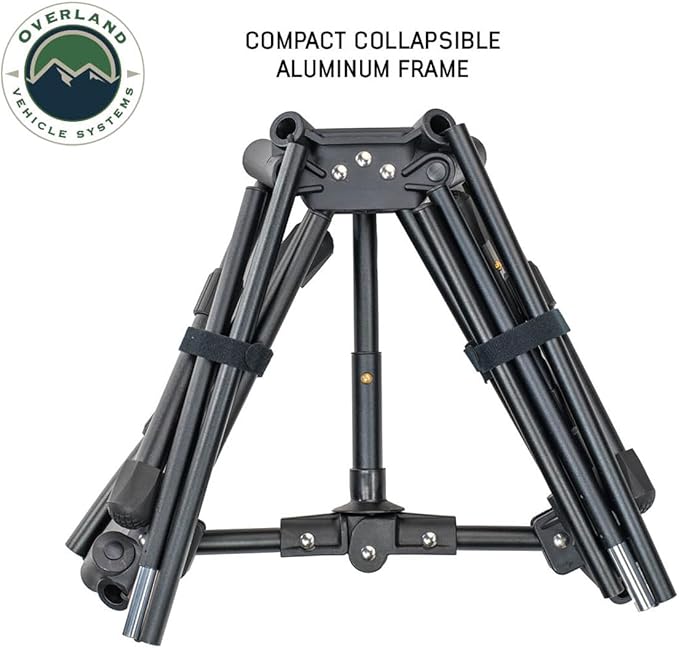 Overland Vehicle Systems Compact Camping Chair – Lightweight Folding Camp Chair with Collapsible Aluminum Frame