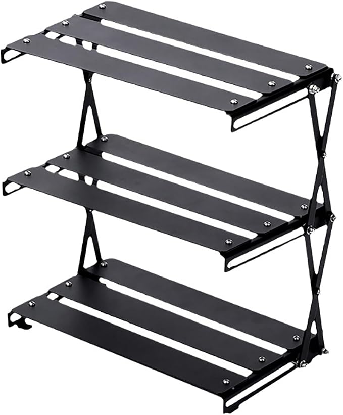 Folding Metal Aluminum Alloy Storage Rack Folding Shelf Storage Display Rack Desktop Storage Rack Camping Storage Rack