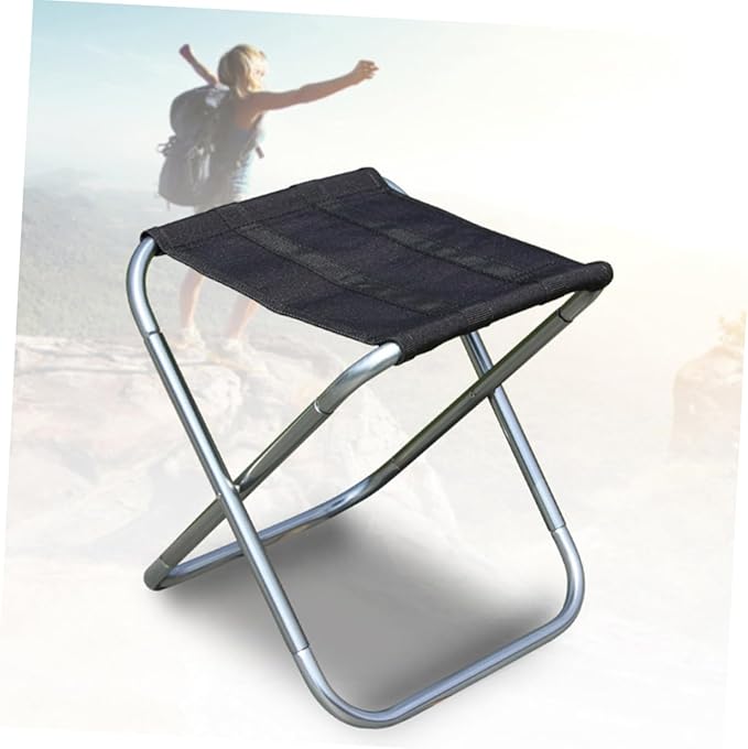 Camping Stool Lightweight Oxford Chair Portable Folding Stool for Adults Beach Travel BBQ Outdoor Activities