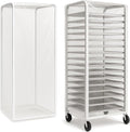 Bun Rack Cover – Transparent PVC with 4 Sided Zippers – Universal 20 Tier Sheet Pan &amp Speed Rack Cover – Heavy Duty Waterproof &amp Dustproof Bread rack cover Bakery Rack Cover