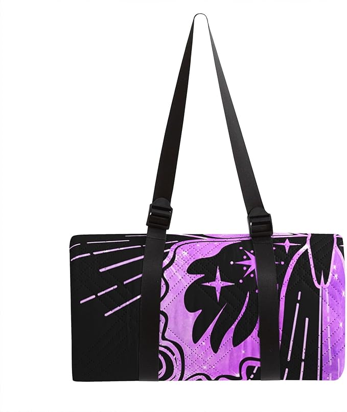 Outdoor Picnic Blanket Portable Ultrasonic Waterproof Picnic Mat Symmetrical Butterfly Printed Camping Beach Mat for Sand and Wet Grass Hiking (Symmetrical Butterfly L)