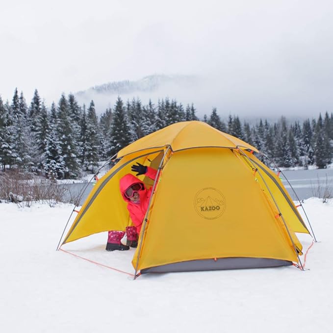 KAZOO Waterproof Backpacking Tent Ultralight 1/2 Person Lightweight Camping Tents 1/2 People Hiking Tents Aluminum Frame Double Layer | Waterproof Camping Tents 1/2 People Hiking Tents Aluminum Fr