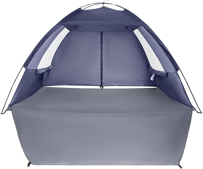 CAMEL CROWN Beach Tent UPF 50+ Sun Shelter for 2/3/5/6 Person Lightweight Portable Sun Shade with Sand Anchor Family Beach Day &amp Outdoor Adventures