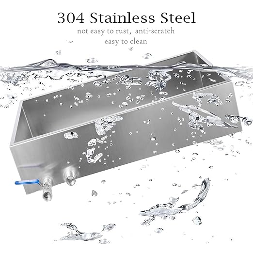 Marada Maple Syrup Evaporator Pan with Dual Interface Steam Table Pan304 Stainless Jam Food Chafing for Home Outdoor Cooking (30L x 16W x 9.5H)