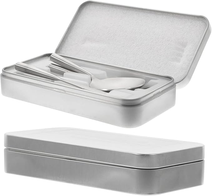 1set Portable Stainless Steel Camping Cutlery Utensils Detachable Fork Spoon Knife for Outdoor Dining Picnic Travel and School Dishwasher Safe