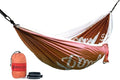 Rincon Camping Hammock with Tree Straps Indoor Outdoor Travel Portable Backpack Double Parachute Hammock with Bag (Peach Orange)