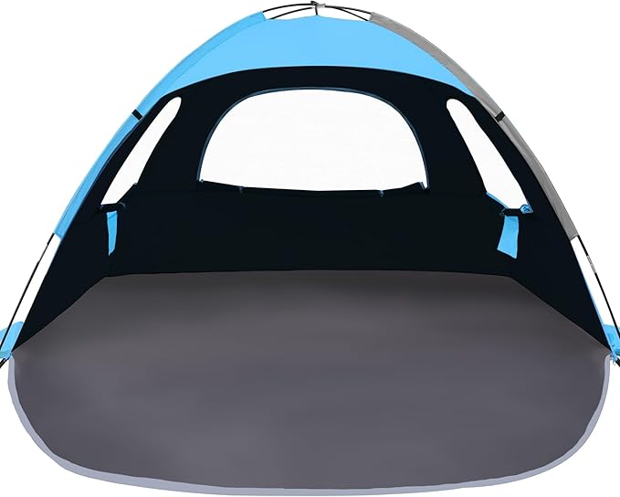 NXONE Beach Tent Sun Shelter with UPF 50+ UV Protection Lightweight Easy Setup Portable Beach Canopy for Family Large Space for Beach Camping &amp Outdoor 3/4/6 Person
