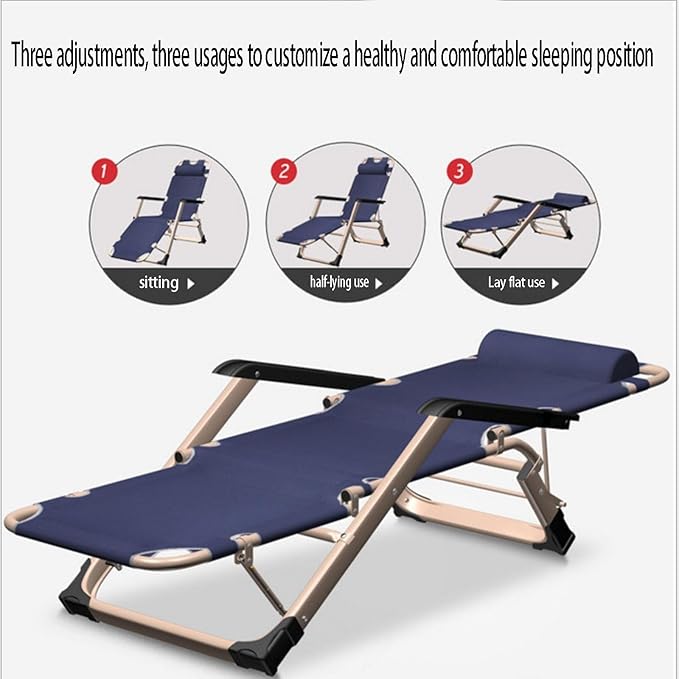 Oversized Padded Zero Gravity Chair – Folding Outdoor Recliner with Three-Speed Adjustment Super Load-Bearing Breathable Oxford Fabric