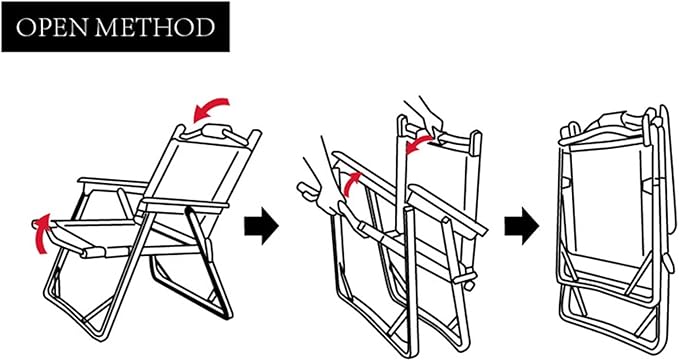 Portable Folding ChairBeach Chair Excellent Load Capacity Ergonomic Comfortable Camping Chair for Sports Garden Beach Fishing