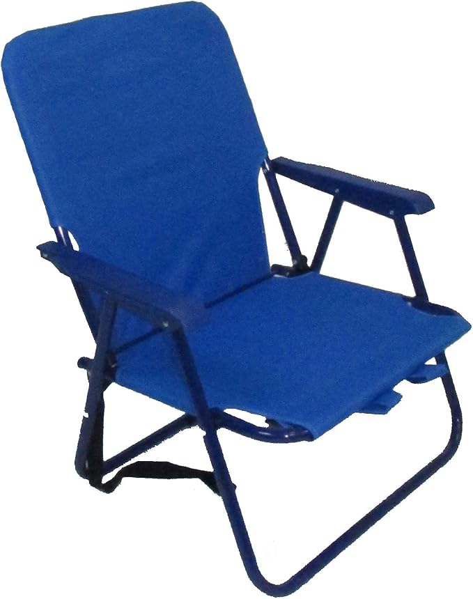 Personalized Imprinted Backpack 1 Position Beach Chair - Dark Blue