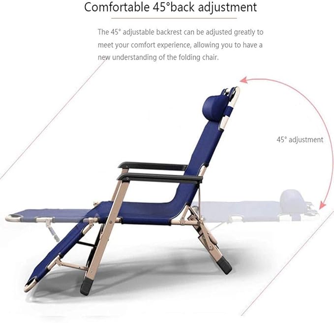 Folding Chair Recliner with CushionsAdjustable Sun Loungers Chairs Heavy Duty Sun Lounger Recliner Chairs Office Lunch Break Chair Garden Lounge Chair Outdoor for Outdoor Patio Camping Beautiful