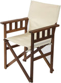 BYER OF MAINE Pangean Campaign Chair Portable Hardwood Folding Chair with Heavy-Duty Canvas Seat Material. Ideal Patio Deck &amp Camping Seat 20″d × 23″w × 36″h 250 lbs Capacity Natural