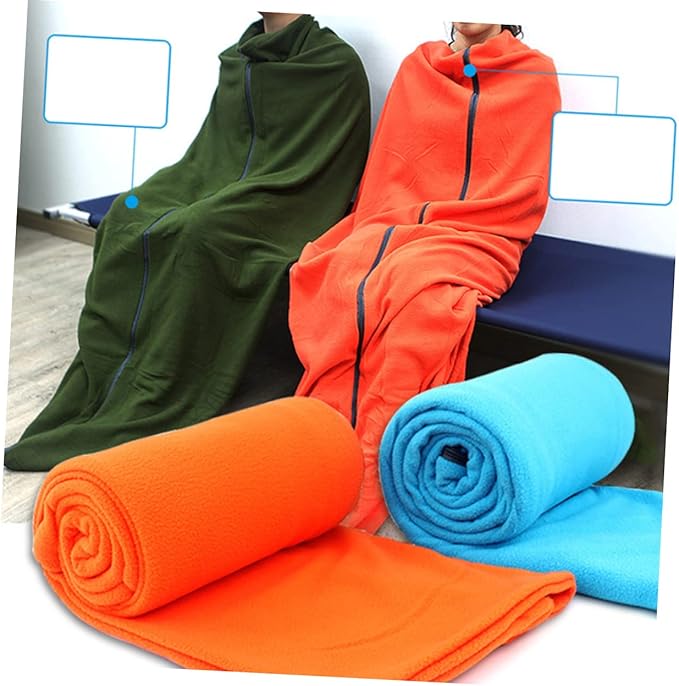 Warm Weather Sleeping Bag Fleece Camping Sleeping Bag Pad for Adults Compact Backpacking Gear Hiking Outdoor Activity