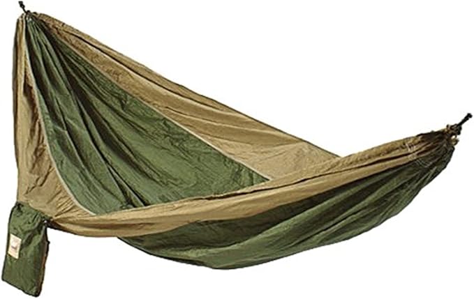 Hammaka Parachute Nylon Portable Double Hammock Army Green / Brown