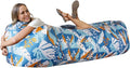 WEKAPO Inflatable Couch Air Lounger Chair - Camping &amp Beach Accessories Portable Blow up Sofa for Hiking Lawn Indoor/Outdoor Movies &amp Music Festivals. Lightweight and Easy to Set Up Air Ham