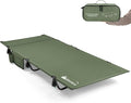 Gonex 31.5 Extra Wide Camping Cot with Premium Pillow Pocket Supports 350lbs Portable Ultralight Folding Cot Bed for Adults Travel Beach Home Sleeping (Army Green)