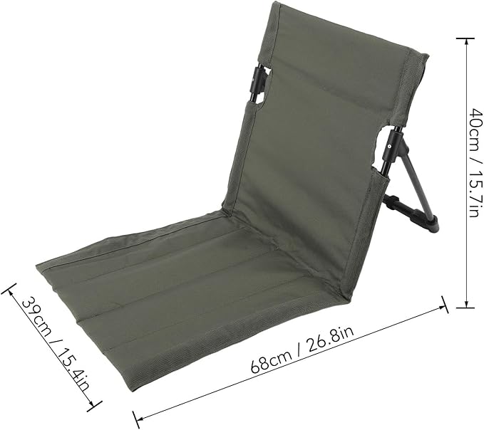 Outdoors Beach Loungers Beach Lounge Chairs Beach Chairs Portable Folding Beach Mat Lounge Chair with Oversized Zippered Pocket Adjustable Backrest Storage Pouch for Camping Beach (OD Green)