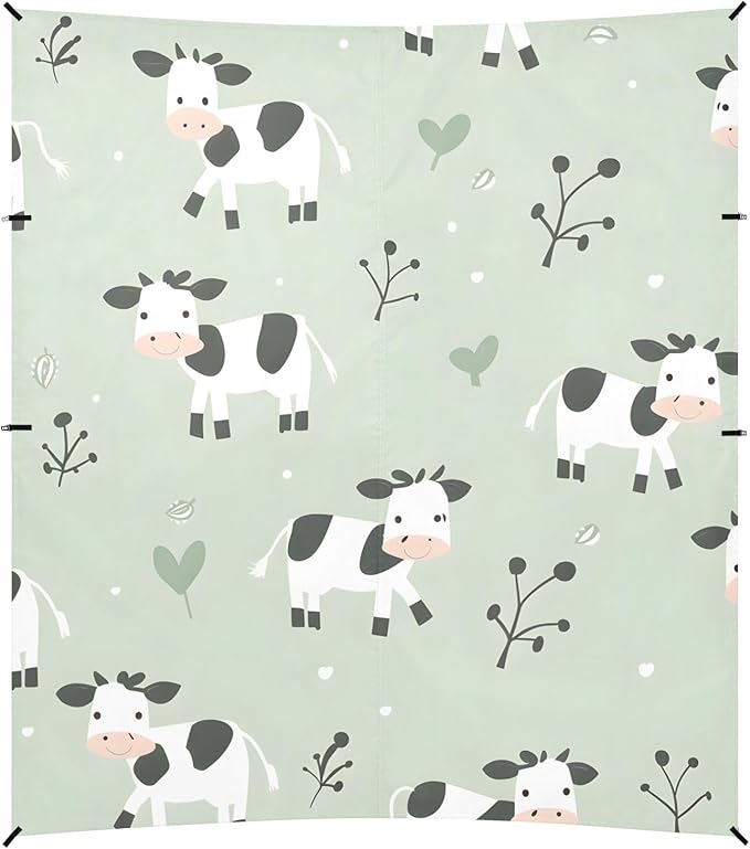 Cute Farm Cows Camping Sun Shelter Beach Tent Portable Beach Sun Shade Outdoor Canopy for Camping Trips Fishing Picnic