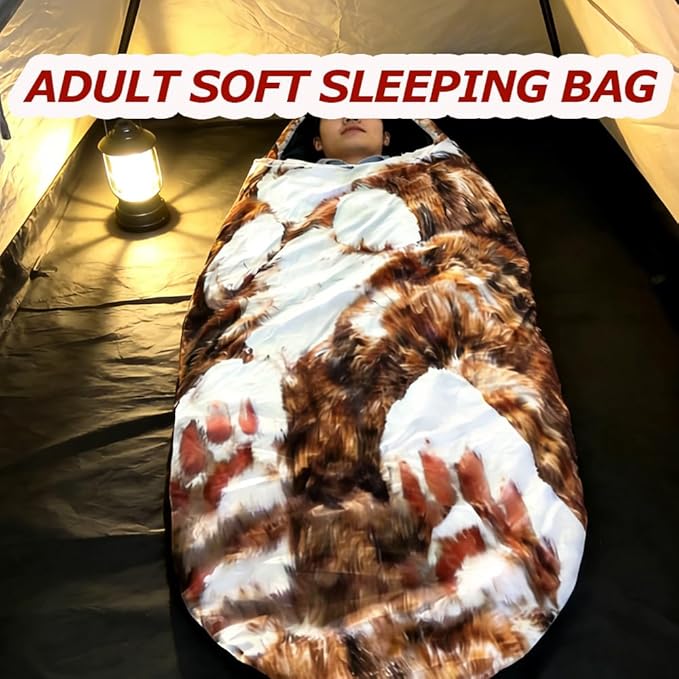 Cat Sleeping Bag for HumanFluffy Cat Sleeping Bag for AdultsPlush cat Envelope Sleeping BagsAdult Soft Sleeping Bags for CampingSleepovers &amp Home LoungingWashable Warm Blanket