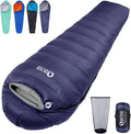 Down Sleeping Bag for Adults 0 Degree Warm Winter Mummy Lightweight Compact Outdoor Sleeping Bag for Camping Backpacking Hiking Cold and Warm Weather with 600 Fill Power Down
