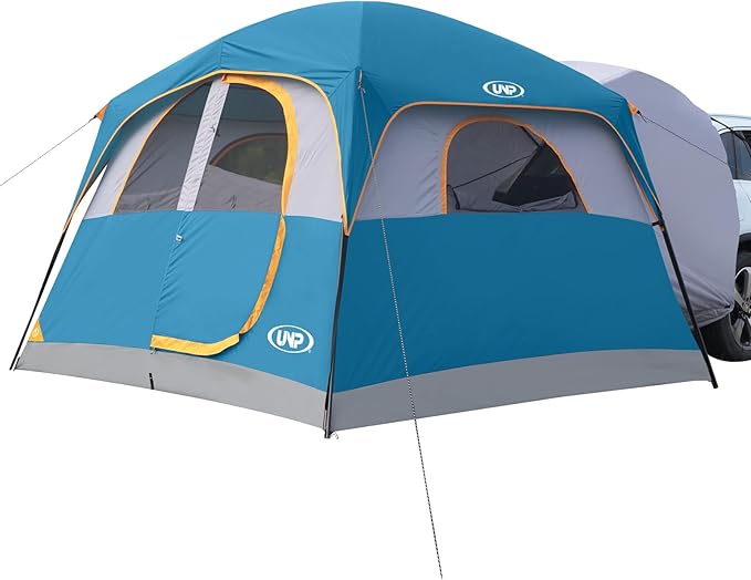 UNP SUV Tent for Camping 6-Person SUV Tailgate Tent - Easy Set Up with Rainfly 10'x9'x78in(H)