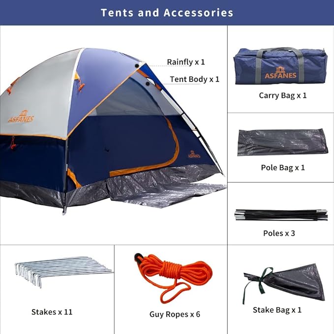 2-12 Person Tents for Camping Waterproof Backpack Double Layer Tents Perfect Picnics Fishing and Backyard Camping