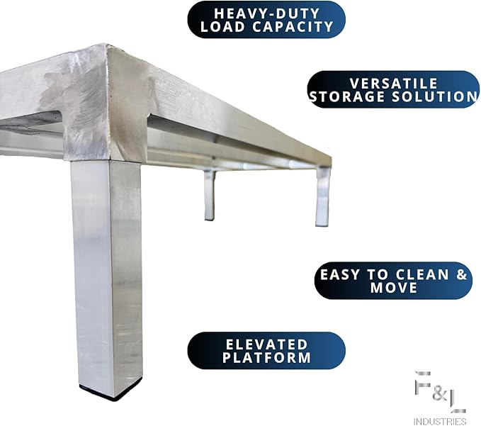 Winco Aluminum Dunnage Rack 1200 lbs Capacity 14 x 24