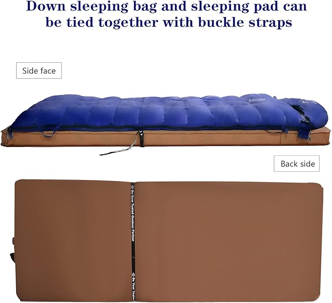 -10°F 0°F 10°F 15°F Down Sleeping Bag for Adults800/650 Fill PowerUltralight Wearable 4 Season Cold Weather Rectangle Sleeping Bag for Camping HikingCan be Used as a Down Blanket or Cloak