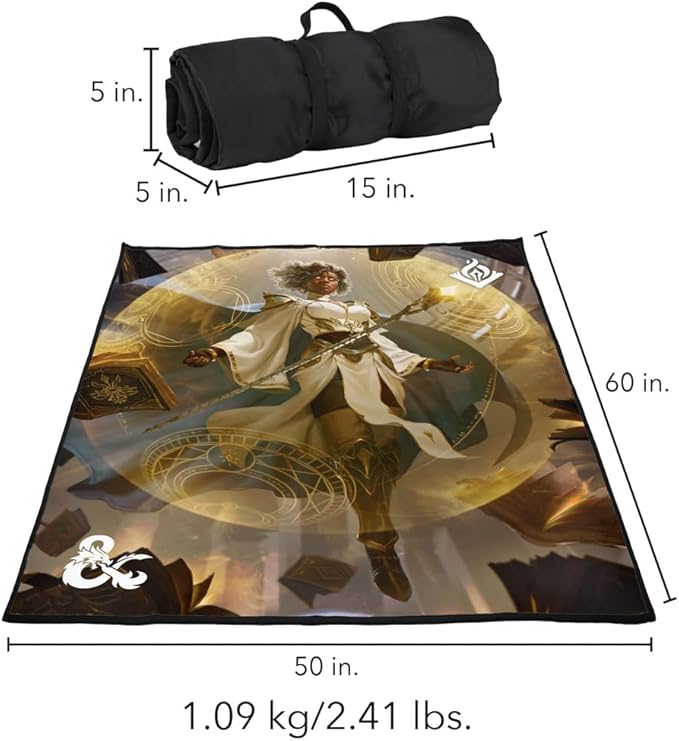 LOGOVISION Dungeons and Dragons Blanket 50x60 2024 Wizard Picnic Outdoor Foldable Blanket for Picnic Beach Camping Park Tailgate