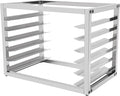 Pan Rack 6-Tier Tabletop Stainless Steel Baking Tray Racks with 4-Non-slip Feet and Allen Key Portable Floor Mount Bakery Rack Commercial Sheet Pan/Bun Pan Rack for Bakeries (21 x 13 x 18 inches)