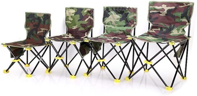 Outdoor Portable Camp Chair Mini Folding Stool with Backrest Lightweight and Compact Travel Chair for Hiking Picnic Fishing Beach Garden with Carry Bag