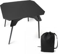 ele ELEOPTION Portable Folding Camping Table Aluminum Legs Fold up Lightweight Outdoor Ultralight Small Foldable Camping Table with Carrying Bag for Beach Picnic Grilling Hiking Fishing Black