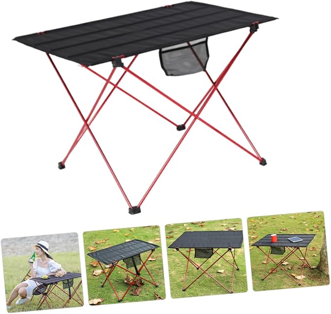 Portable Folding Camping Table Aluminum Outdoor Beach Picnic Table Pop up for Camping Hiking