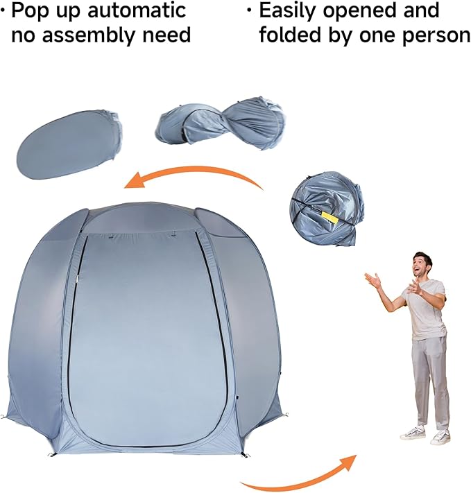 Alvantor Pop Up Screen Tent House Room Instant Outdoor Camping Canopy Sun Shelter Gazebo for Patio Backyard &amp Deck Privacy Tent(2-10 People 8'x8' 10'x10' 12'x12')