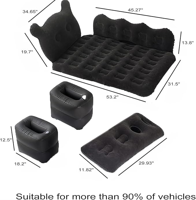 Camping Inflatable Mattress SUV Truck Air Mattress Waterproof PVC Material Outdoor Travel Sleeping Mat Car Camping Equipment
