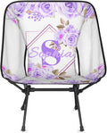 Camping Chair Personalized Backpacking Chair Lightweight Portable Folding Customized Name Chairs for Beach Sport Hiking (Purple)