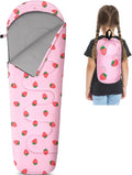 FIOBEE Kids Sleeping Bag for Girls Boys 3 Season Warm &amp Cool Weather Youth Camping Sleeping Bags with Backpacking Bag Waterproof for Traveling Hiking Indoor Outdoor Camping Essentials