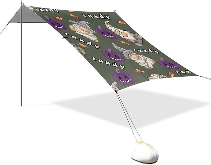 Beach Tent Sun Shelter Candy Purple Pumpkin Lightweight &amp Easy Setup Beach Shade Canopy for Camping Fishing