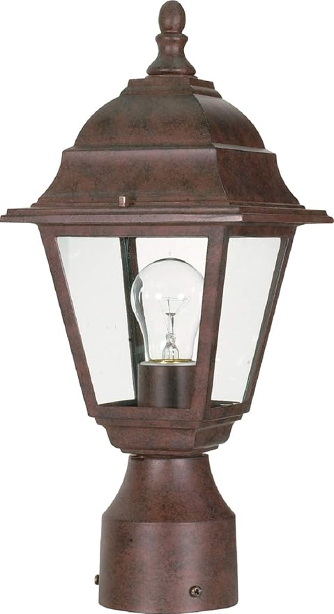 Nuvo Lighting 60/547 Postlantern with Clear Glass Bronze/Dark