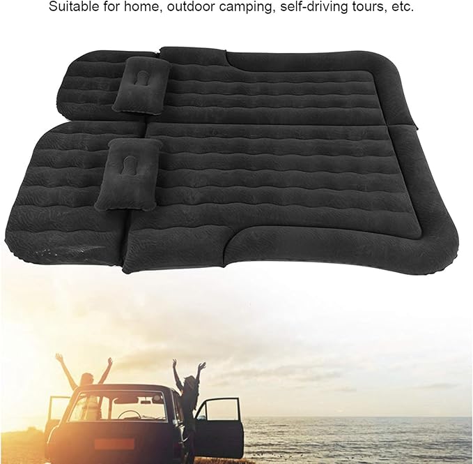 Car Air Mattress for Chrysler Pacifica Minivan 2016-2024 Portable Foldable Inflatable Bed with Pillow Black