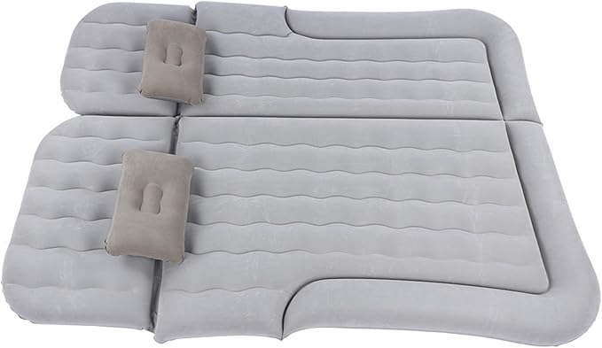 Car Inflatable Bed Soft Sleeping Rest Cushion for SUV Flocking PVC Car Mattress with Pump for Home Camping