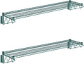 2-Pack 14 x 60 Fixed Wire Green Epoxy Wall Mount Shelf Commercial Wall Mount Shelving NSF