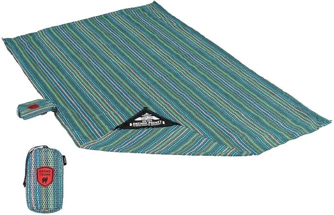 GRAND TRUNK Adventure Sheet Outdoor Blanket | Sand-Proof Water-Resistant Beach &amp Picnic Blanket for Camping &amp Travel | Lightweight Compact 7' x 7' | Serape