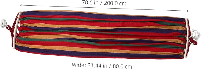 SUPVOX 1set Outdoor Canvas Hammock for Camping Hiking and Travel Portable and Stable Hanging Hammock Thickened Material for Backyard and Garden Use Single Stripe Design
