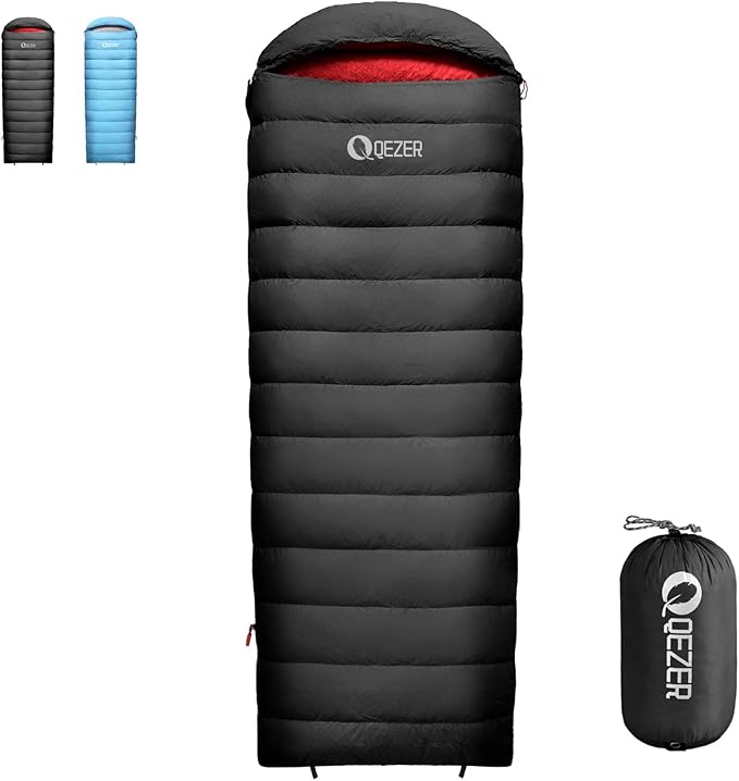 Down Sleeping Bag for Adults 600 Fill Power Ultralight &amp Compact with Compression Sack for Backpacking Camping Hiking