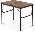 Naturehike Folding Camping Table Portable Tables with Adjustable Legs Foldable Pinic Tables with Carry Bag for Outdoor BBQ Travel - Large Retro