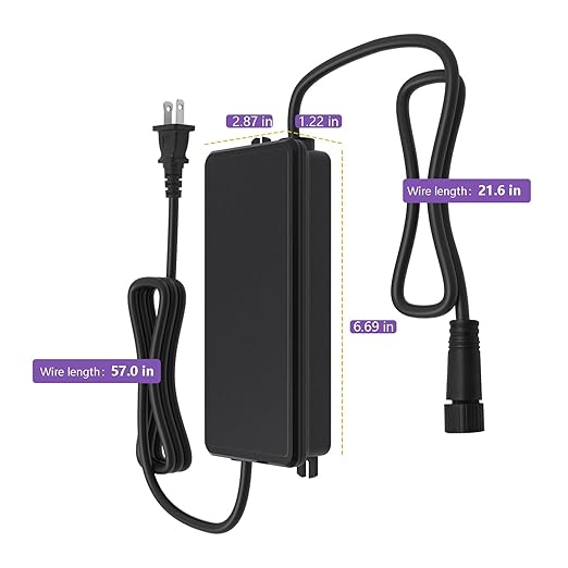 for Philips Hue Outdoor Lights Strip Power Supply 24V 60W Single Connector Power Adapter for Lily Spot/XL Spot Calla Pathway Impress Pedestal Impress Wall Lights Low Voltage Lighting