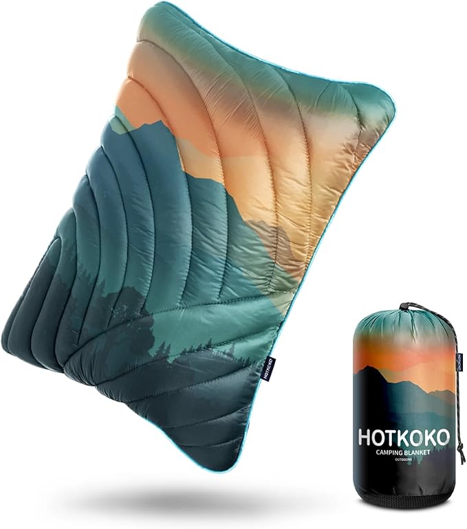 Camping PillowSupportive Compressible Travel Pillow Large Size Lightweight Camp Pillow with Storage Bag for CampingHikingBackpackingAirplane